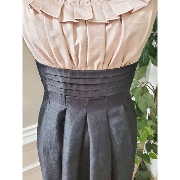 Jessica Howard Women's Black & Beige Round Neck Sleeveless Knee Length Dress 6P - Picture 3 of 13